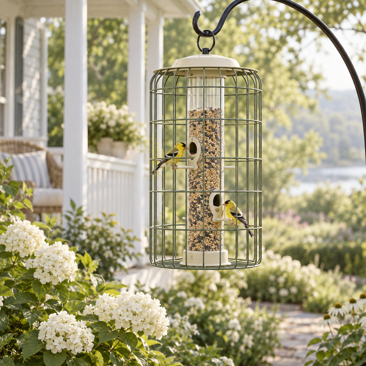 Caged Songbird Tube Feeder