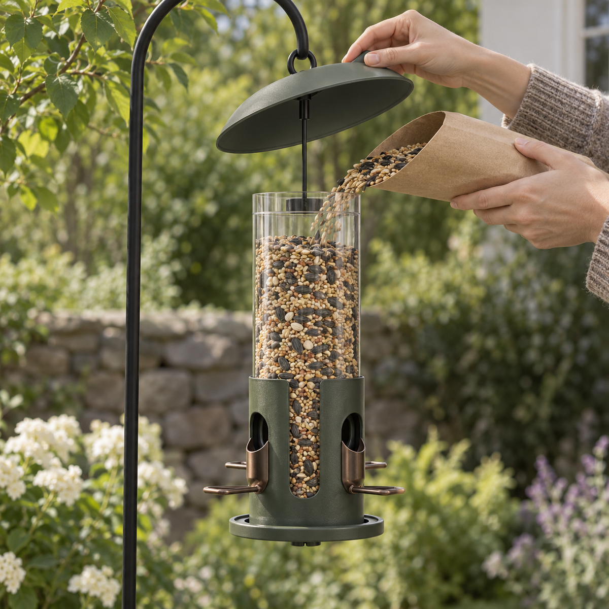 Weight-Activated Squirrel-Resistant Bird Feeder