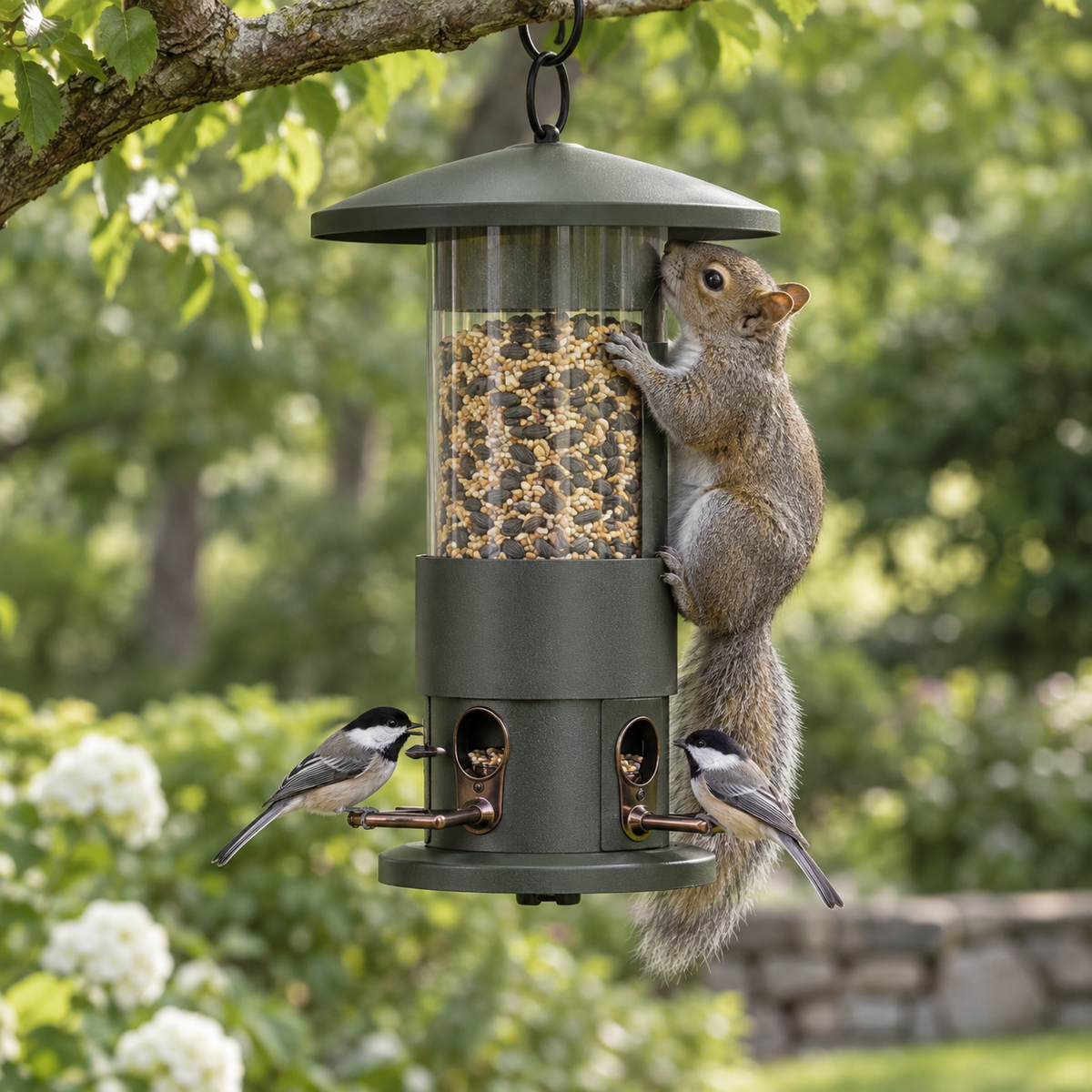 Weight-Activated Squirrel-Resistant Bird Feeder