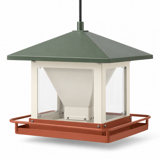 Covered Cardinal Platform Feeder
