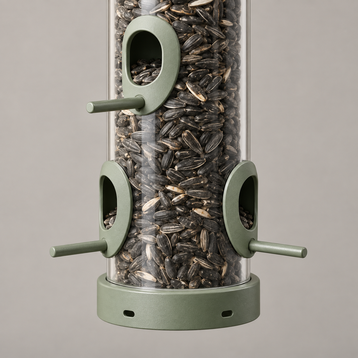 Six-Port Hanging Tube Bird Feeder
