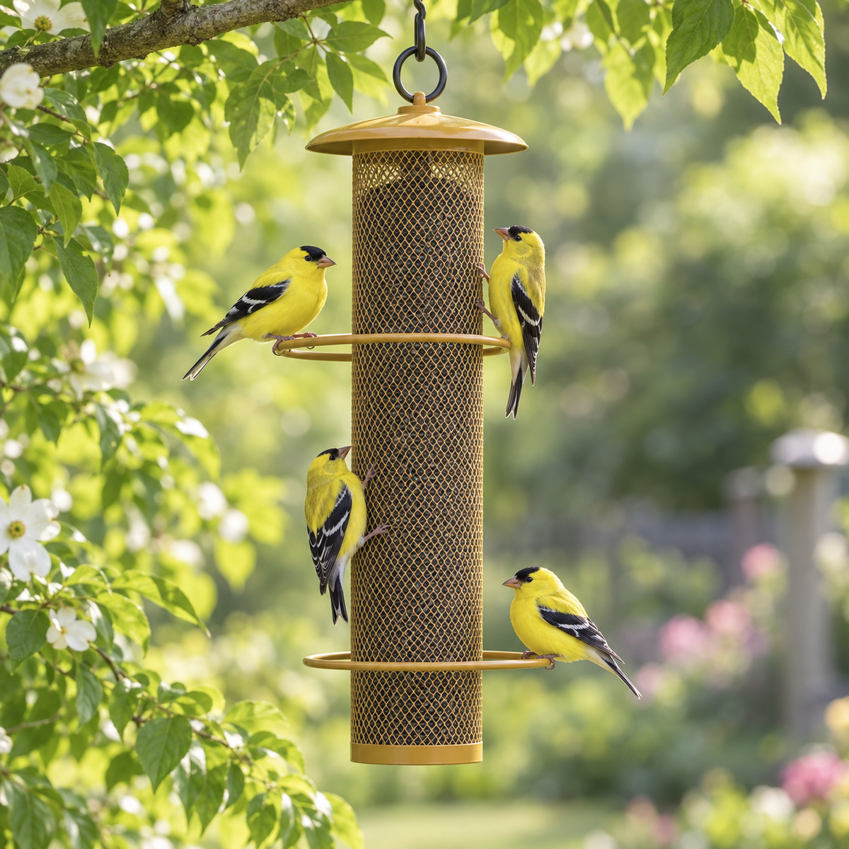 Golden Mesh Finch Feeder
