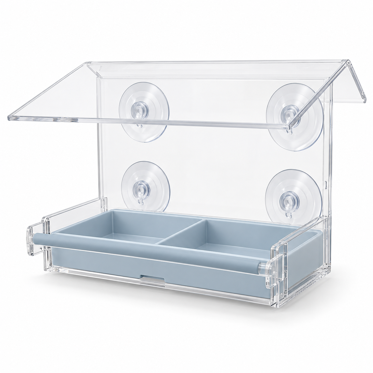 Rain-Shelter Window Bird Feeder