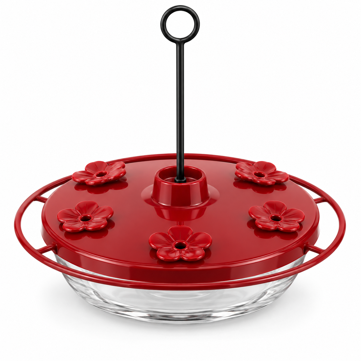 Six-Port Glass Hummingbird Feeder