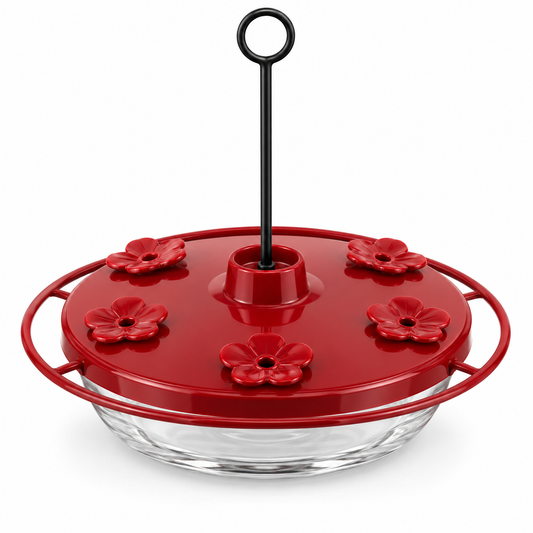 Six-Port Glass Hummingbird Feeder
