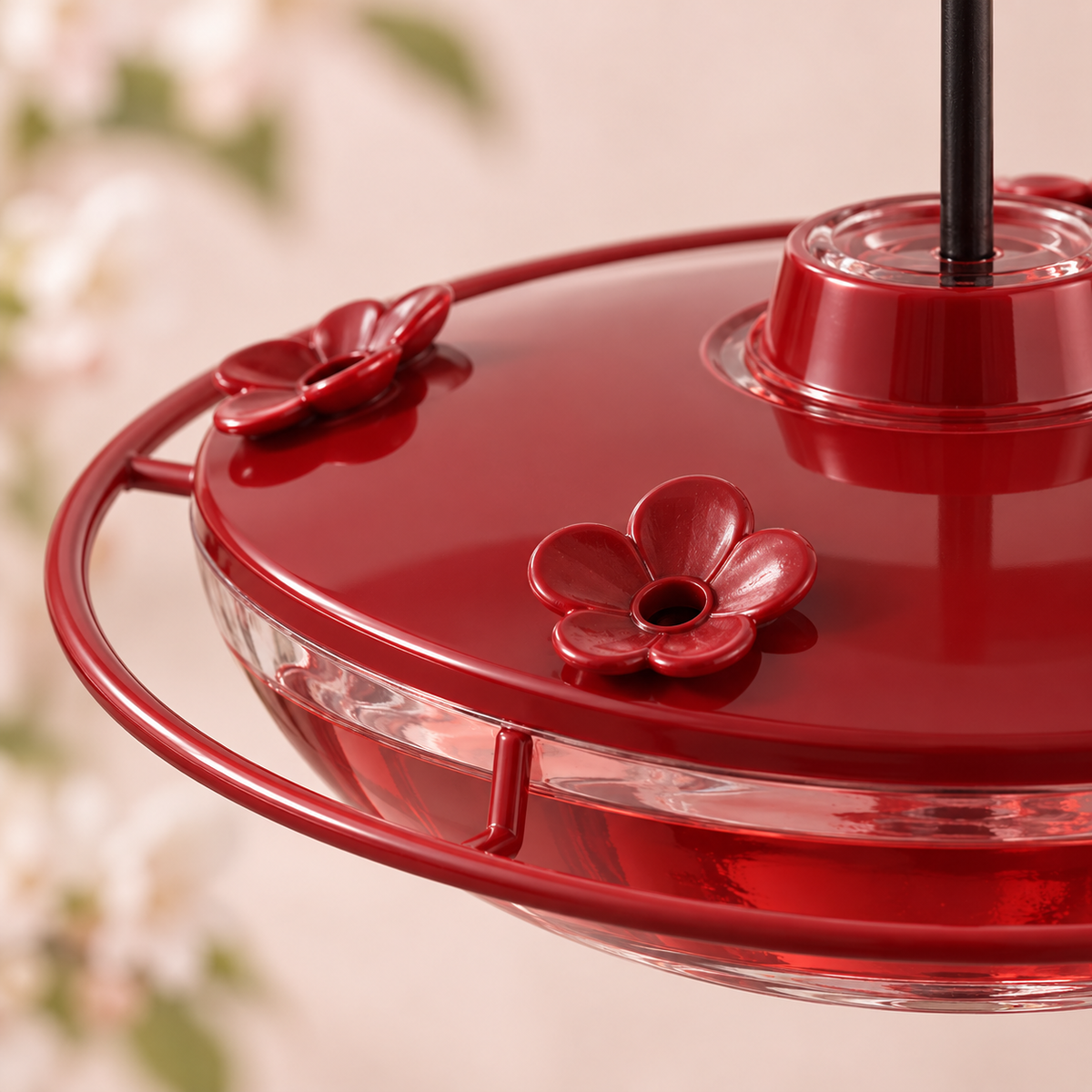 Six-Port Glass Hummingbird Feeder