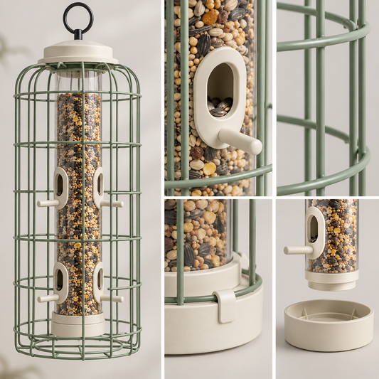 Caged Songbird Tube Feeder