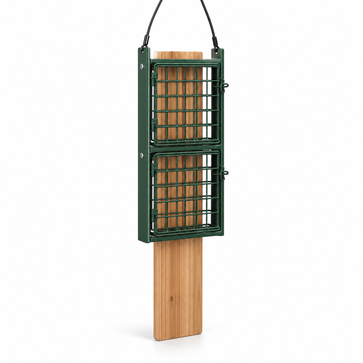 Double Suet Feeder with Woodpecker Tail Rest