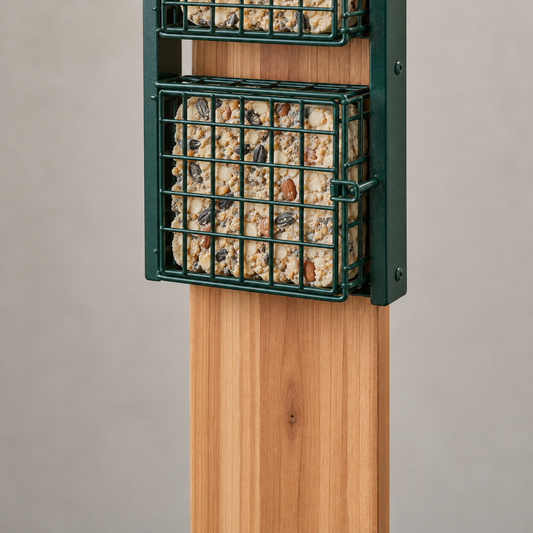 Double Suet Feeder with Woodpecker Tail Rest